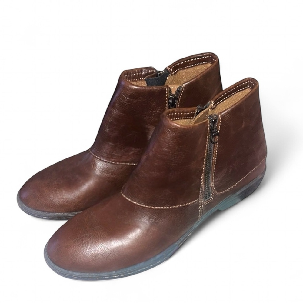 boc Born Concept Heels Womens Lacey Ankle Brown Leather Bootie 9M